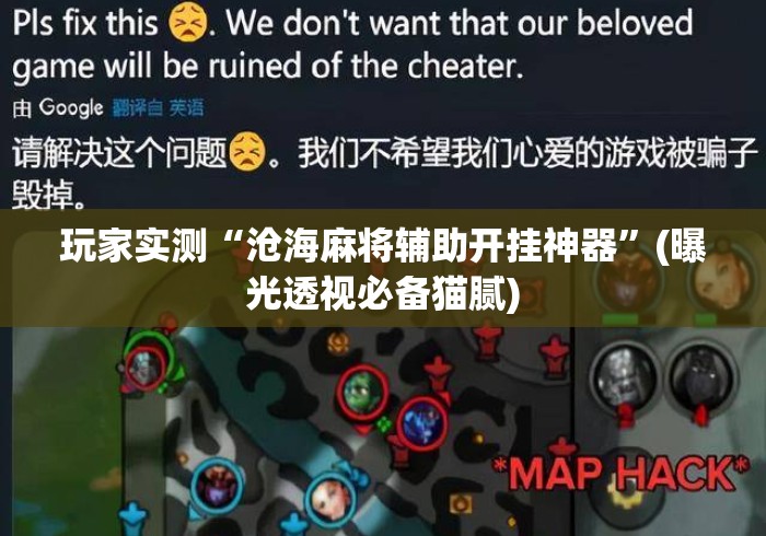 玩家实测“沧海麻将辅助开挂神器	”(曝光透视必备猫腻)