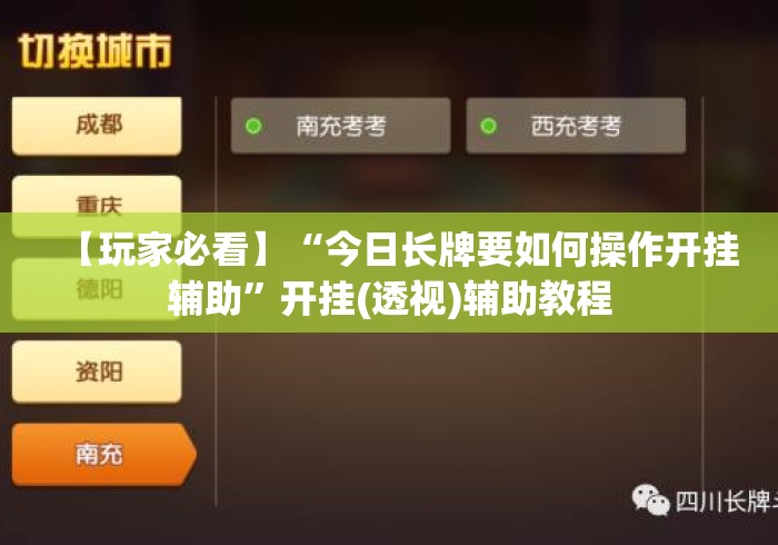 【玩家必看】“今日长牌要如何操作开挂辅助”开挂(透视)辅助教程