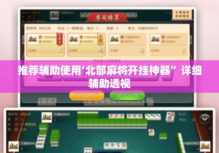 推荐辅助使用‘北部麻将开挂神器	”详细辅助透视