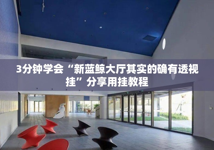 3分钟学会“新蓝鲸大厅其实的确有透视挂”分享用挂教程