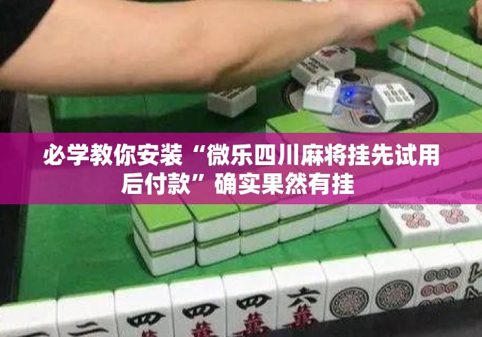 必学教你安装“微乐四川麻将挂先试用后付款”确实果然有挂 