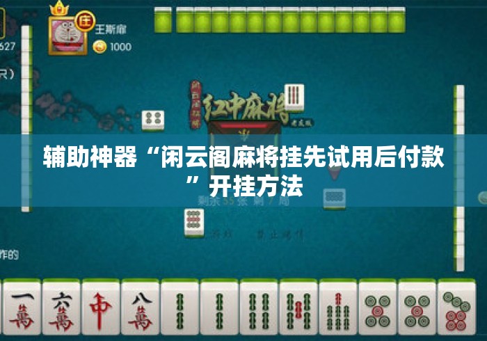 辅助神器“闲云阁麻将挂先试用后付款	”开挂方法