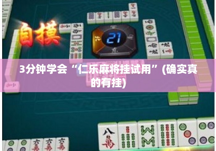 3分钟学会“仁乐麻将挂试用”(确实真的有挂)