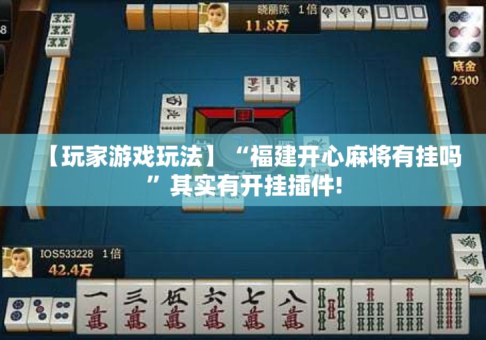 【玩家游戏玩法】“福建开心麻将有挂吗	”其实有开挂插件!