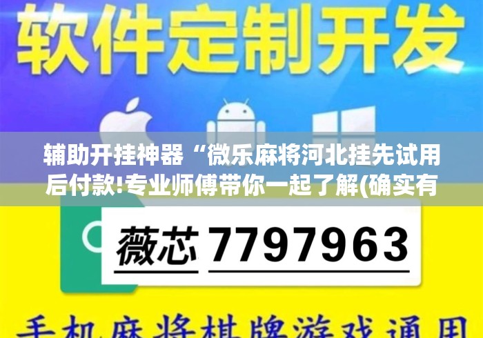 辅助开挂神器“微乐麻将河北挂先试用后付款!专业师傅带你一起了解(确实有挂)
