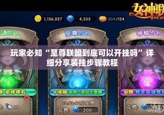 玩家必知“至尊联盟到底可以开挂吗”详细分享装挂步骤教程