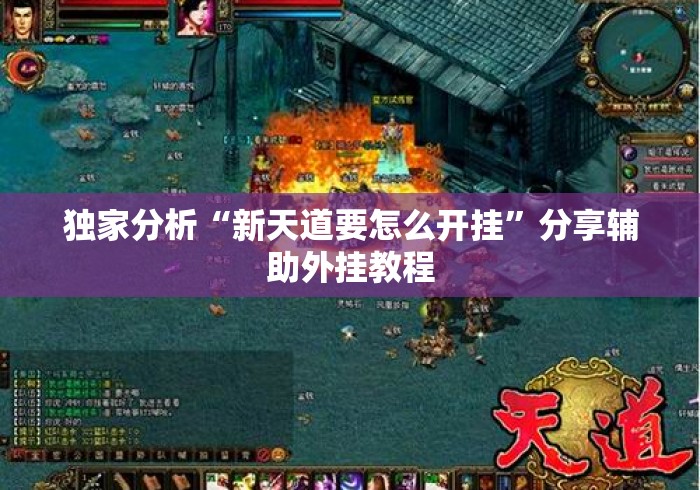 独家分析“新天道要怎么开挂”分享辅助外挂教程