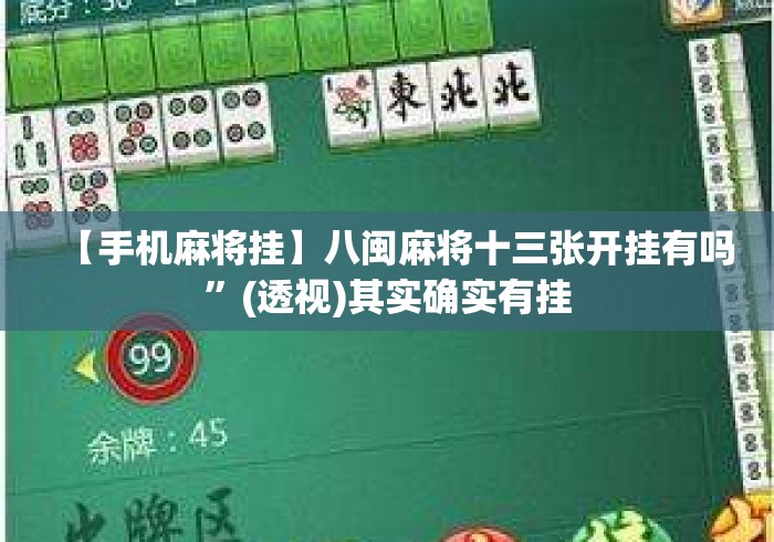 【手机麻将挂】八闽麻将十三张开挂有吗	”(透视)其实确实有挂