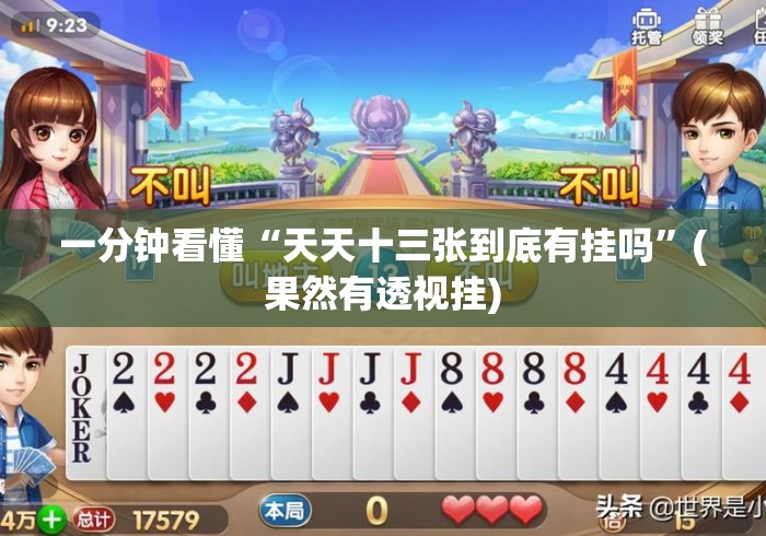 一分钟看懂“天天十三张到底有挂吗”(果然有透视挂)