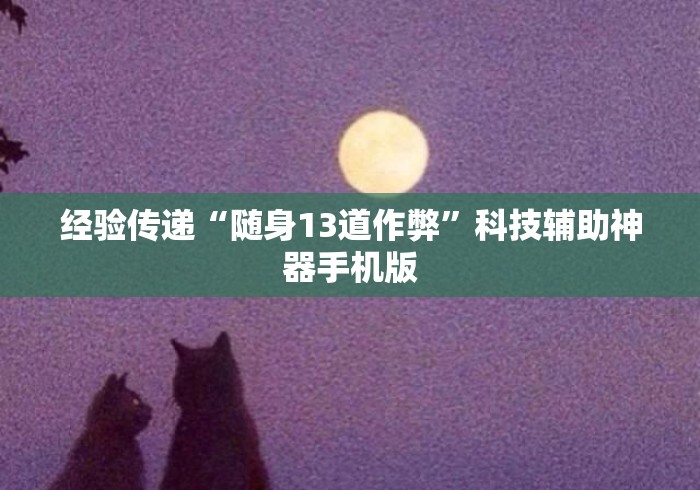 经验传递“随身13道作弊”科技辅助神器手机版
