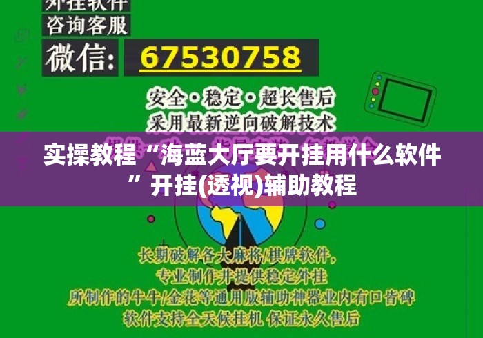 实操教程“海蓝大厅要开挂用什么软件”开挂(透视)辅助教程