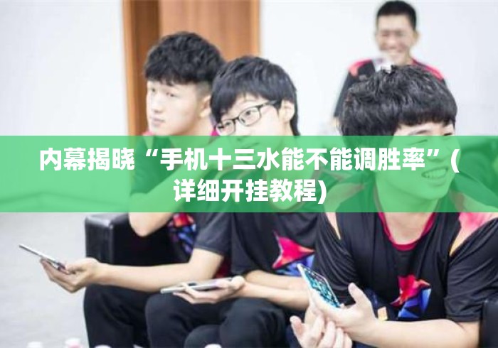 内幕揭晓“手机十三水能不能调胜率”(详细开挂教程)