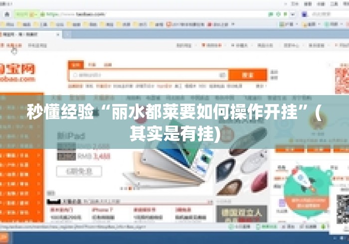 秒懂经验“丽水都莱要如何操作开挂”(其实是有挂)