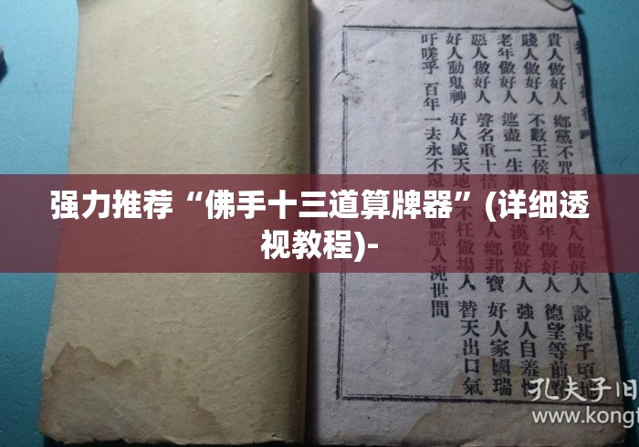 强力推荐“佛手十三道算牌器”(详细透视教程)-