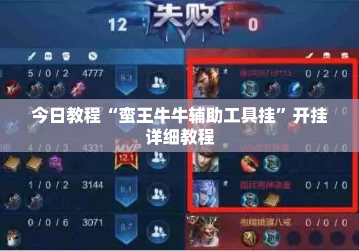 今日教程“蛮王牛牛辅助工具挂	”开挂详细教程