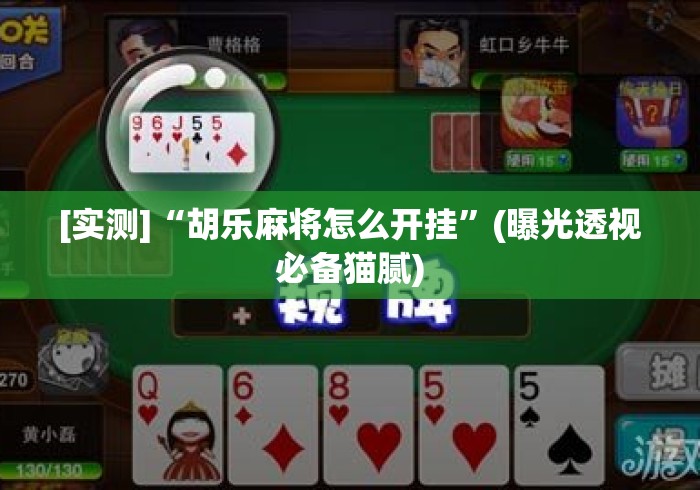 [实测]“胡乐麻将怎么开挂”(曝光透视必备猫腻)