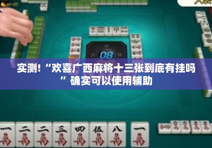 实测!“欢喜广西麻将十三张到底有挂吗”确实可以使用辅助