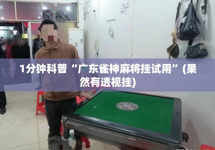 1分钟科普“广东雀神麻将挂试用”(果然有透视挂)