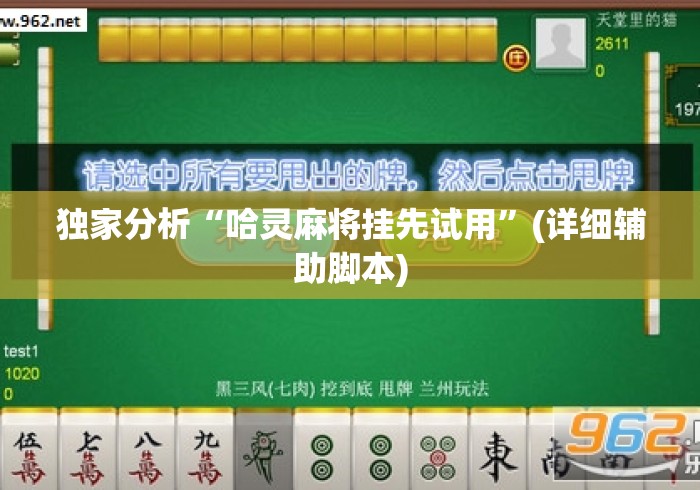 独家分析“哈灵麻将挂先试用”(详细辅助脚本)