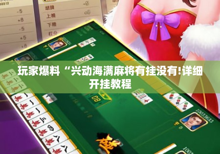 玩家爆料“兴动海满麻将有挂没有!详细开挂教程