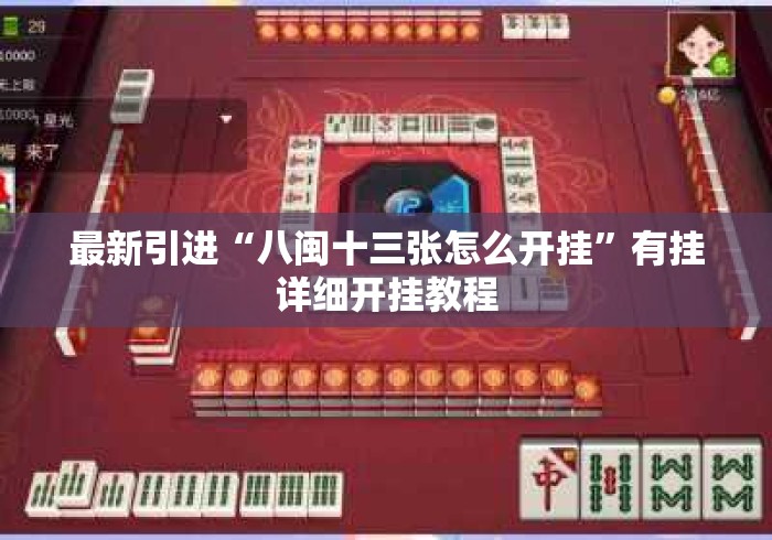 最新引进“八闽十三张怎么开挂	”有挂详细开挂教程