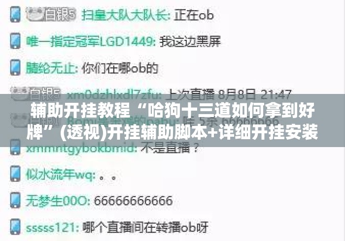 辅助开挂教程“哈狗十三道如何拿到好牌	”(透视)开挂辅助脚本+详细开挂安装教程