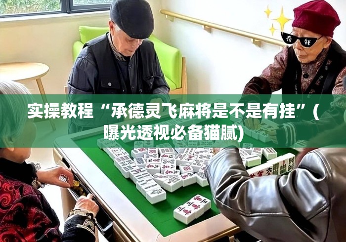 实操教程“承德灵飞麻将是不是有挂	”(曝光透视必备猫腻)