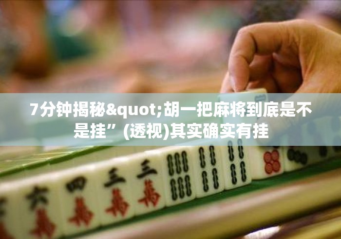 7分钟揭秘"胡一把麻将到底是不是挂”(透视)其实确实有挂