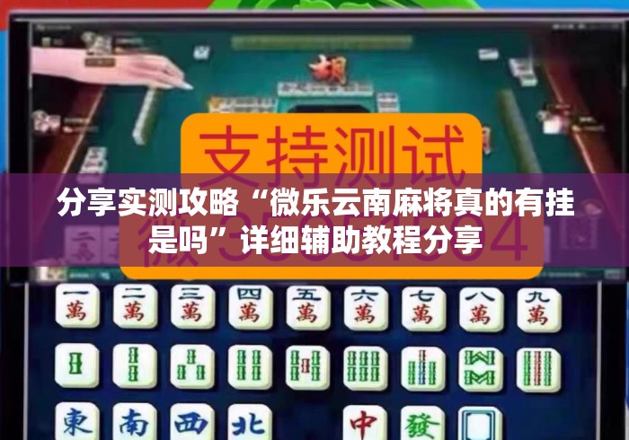 分享实测攻略“微乐云南麻将真的有挂是吗”详细辅助教程分享