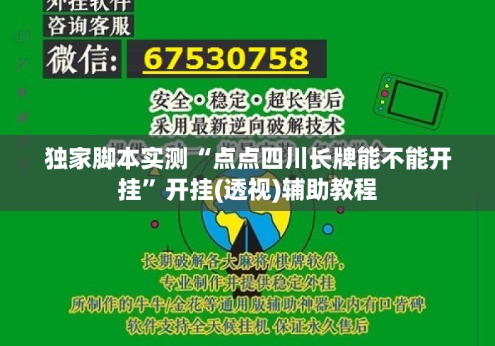 独家脚本实测“点点四川长牌能不能开挂”开挂(透视)辅助教程