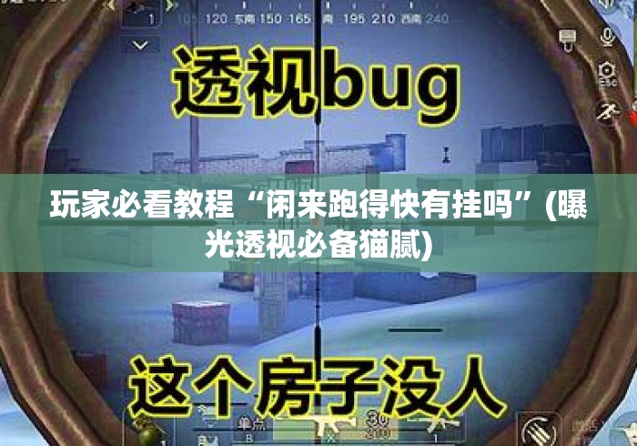 玩家必看教程“闲来跑得快有挂吗”(曝光透视必备猫腻)