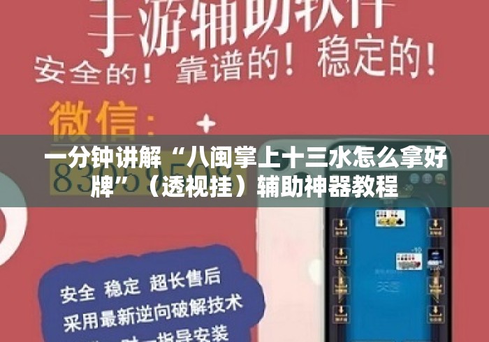 一分钟讲解“八闽掌上十三水怎么拿好牌”（透视挂）辅助神器教程
