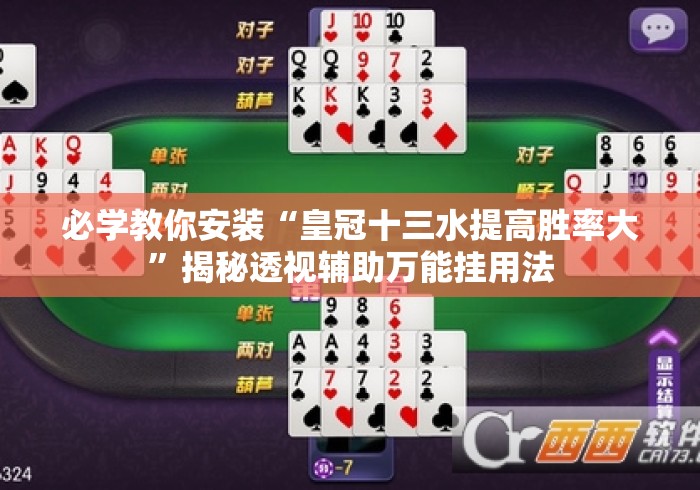必学教你安装“皇冠十三水提高胜率大”揭秘透视辅助万能挂用法