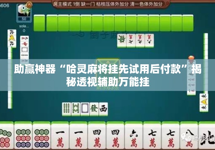 助赢神器“哈灵麻将挂先试用后付款”揭秘透视辅助万能挂