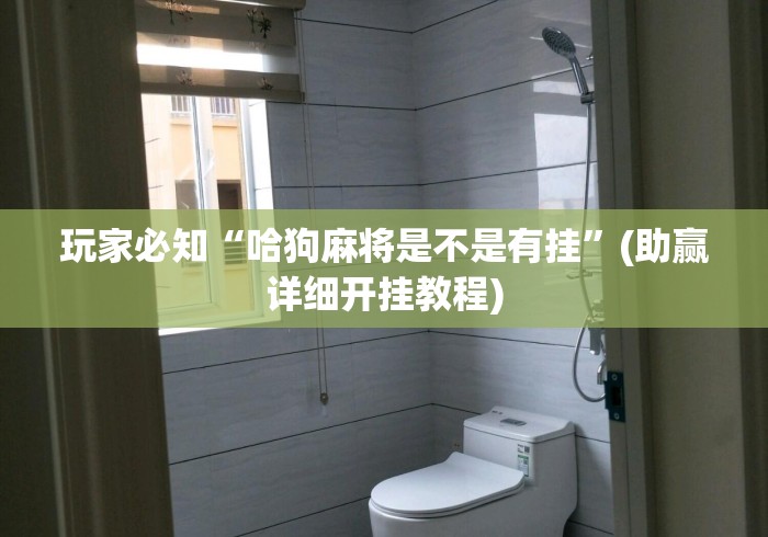 玩家必知“哈狗麻将是不是有挂”(助赢详细开挂教程)