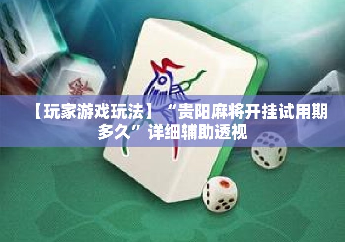 【玩家游戏玩法】“贵阳麻将开挂试用期多久”详细辅助透视
