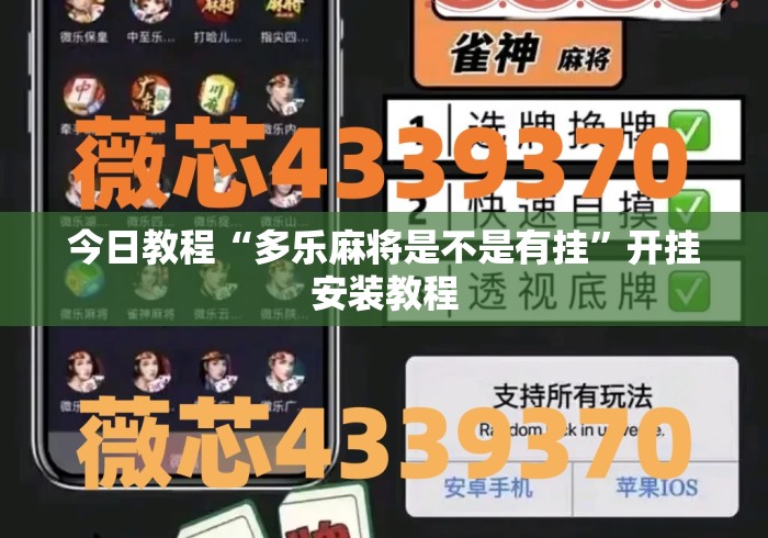 今日教程“多乐麻将是不是有挂”开挂安装教程