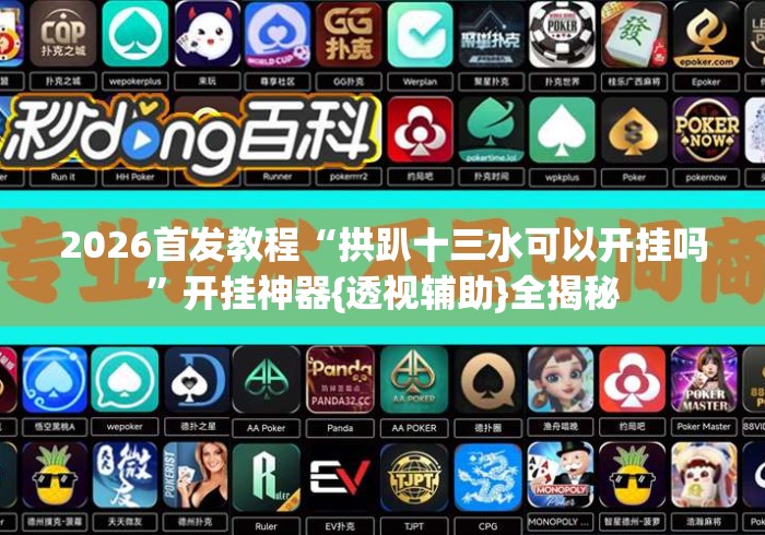 2026首发教程“拱趴十三水可以开挂吗	”开挂神器{透视辅助}全揭秘