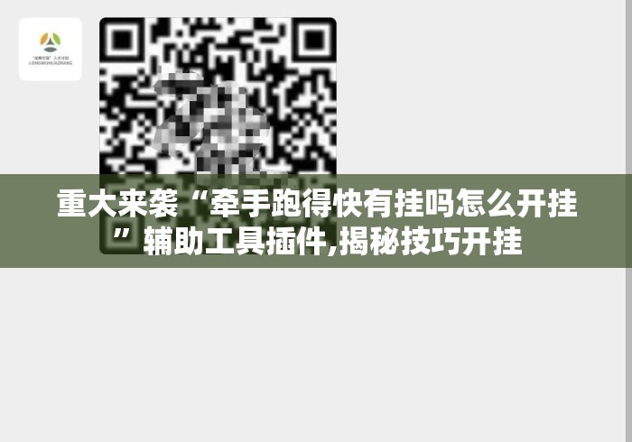 重大来袭“牵手跑得快有挂吗怎么开挂	”辅助工具插件,揭秘技巧开挂