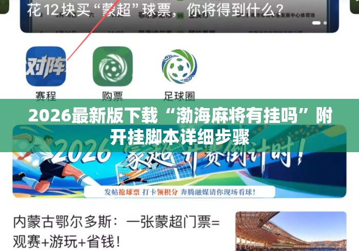 2026最新版下载“渤海麻将有挂吗”附开挂脚本详细步骤