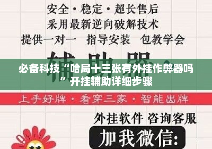 必备科技“哈局十三张有外挂作弊器吗”开挂辅助详细步骤