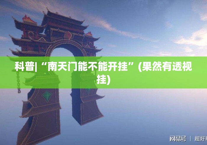 科普|“南天门能不能开挂	”(果然有透视挂)
