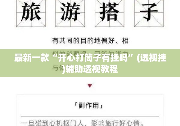 最新一款“开心打筒子有挂吗	”(透视挂)辅助透视教程