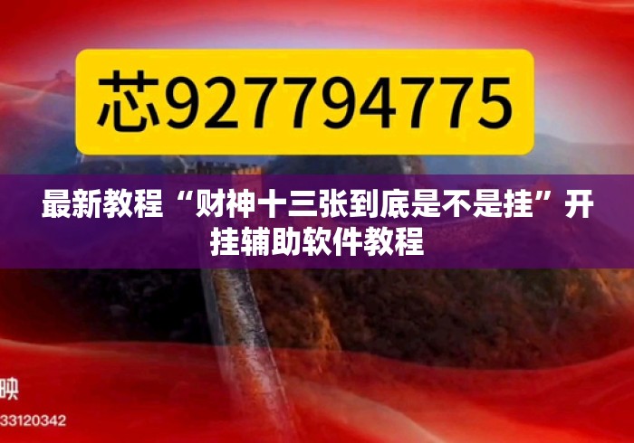 最新教程“财神十三张到底是不是挂”开挂辅助软件教程