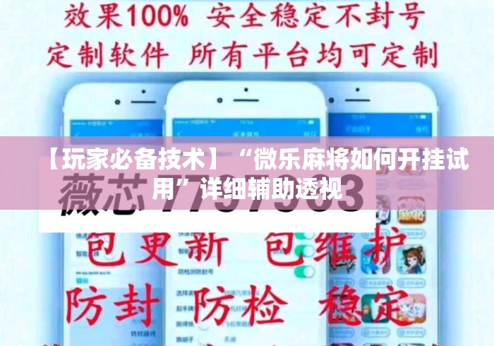【玩家必备技术】“微乐麻将如何开挂试用”详细辅助透视