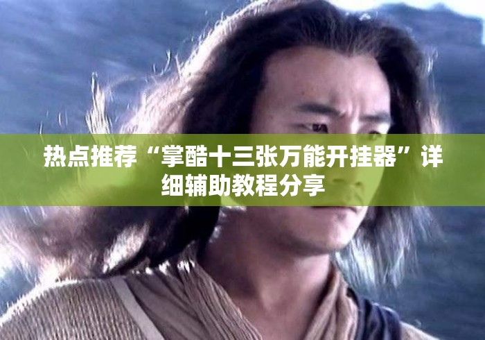 热点推荐“掌酷十三张万能开挂器	”详细辅助教程分享