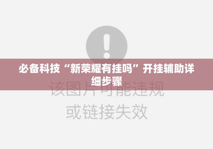 必备科技“新荣耀有挂吗”开挂辅助详细步骤