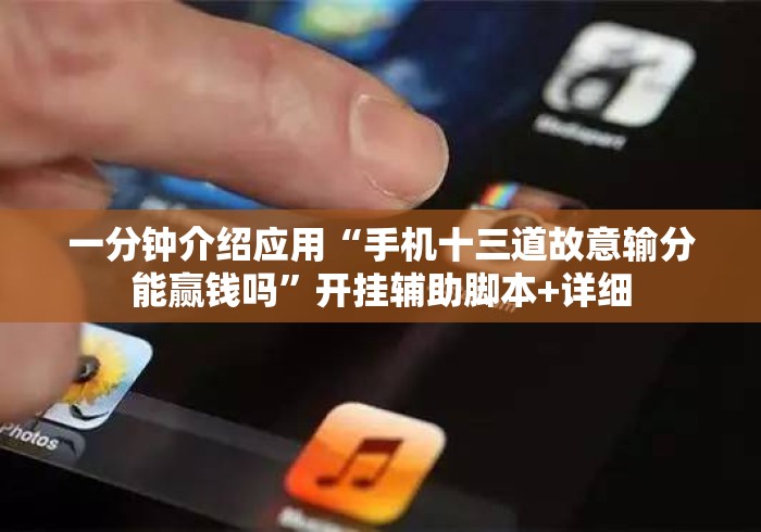 一分钟介绍应用“手机十三道故意输分能赢钱吗	”开挂辅助脚本+详细
