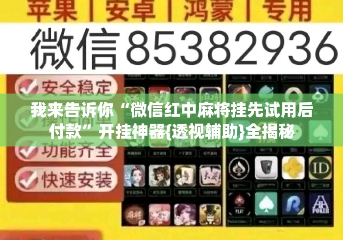 我来告诉你“微信红中麻将挂先试用后付款	”开挂神器{透视辅助}全揭秘