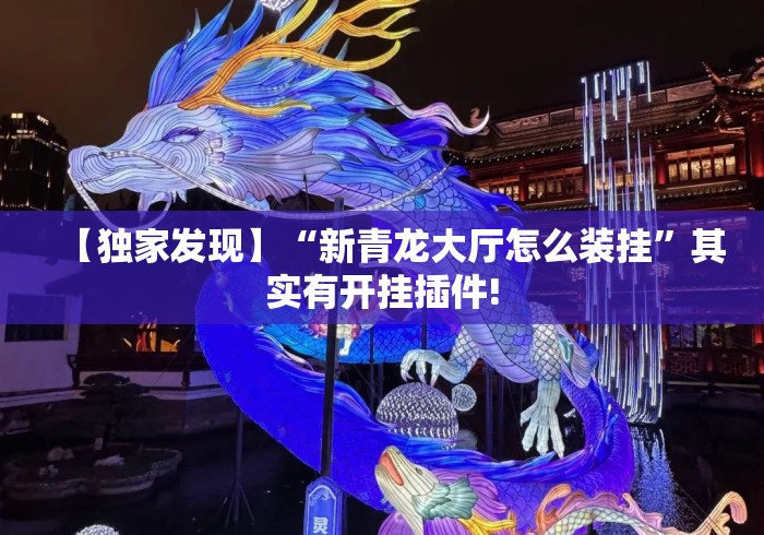 【独家发现】“新青龙大厅怎么装挂	”其实有开挂插件!